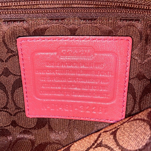 COACH Bleecker Sport Mini Duffle Crossbody Shoulder Bag Loganberry 32281 - Picture 6 of 11